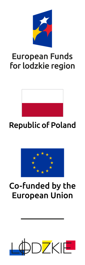 European Funds for lodzkie region, Republic of Poland, Co-funded by the European Union, Łódzkie
